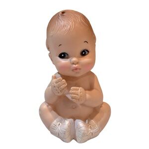 Adorable Vintage Baby Figurine‎ Squeak Toy by Baby Joy 1979
